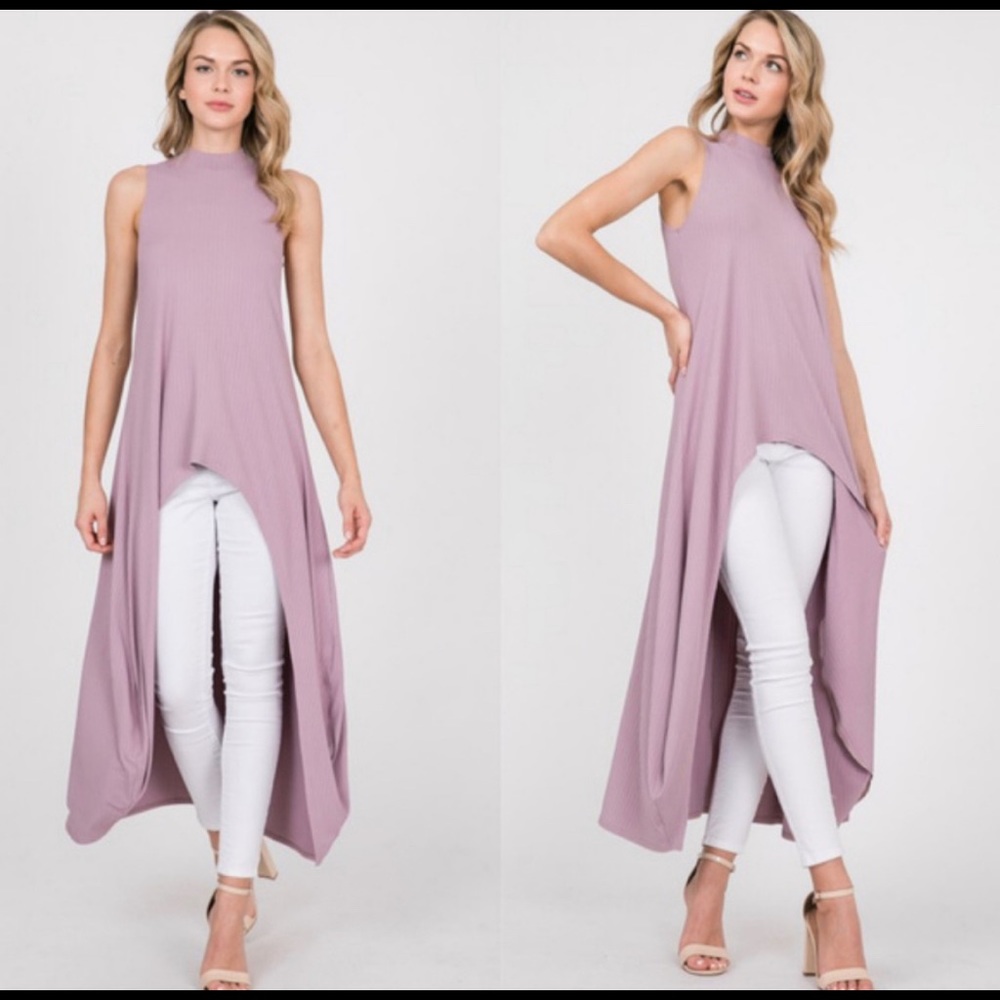 🔥🔥 NEW ITEM... New High low tunics in mauve